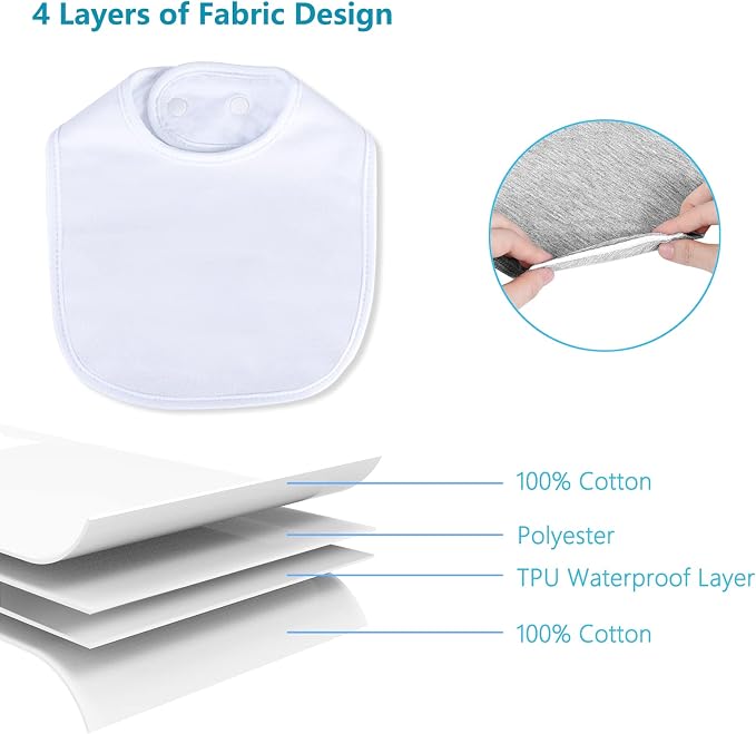 Hakochia Waterproof Baby Bibs Organic Cotton Super Soft and Absorbent - Image 5