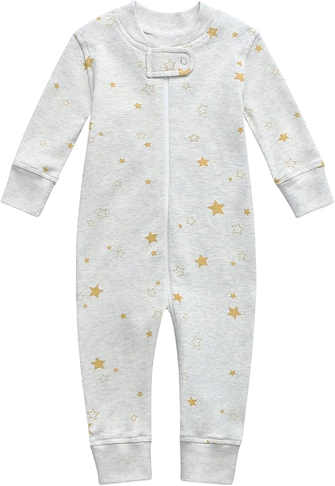 Owlivia Organic Cotton Baby Boy Girl Zip up Sleep 'N Play Pjs, Long Sleeve - Image 3