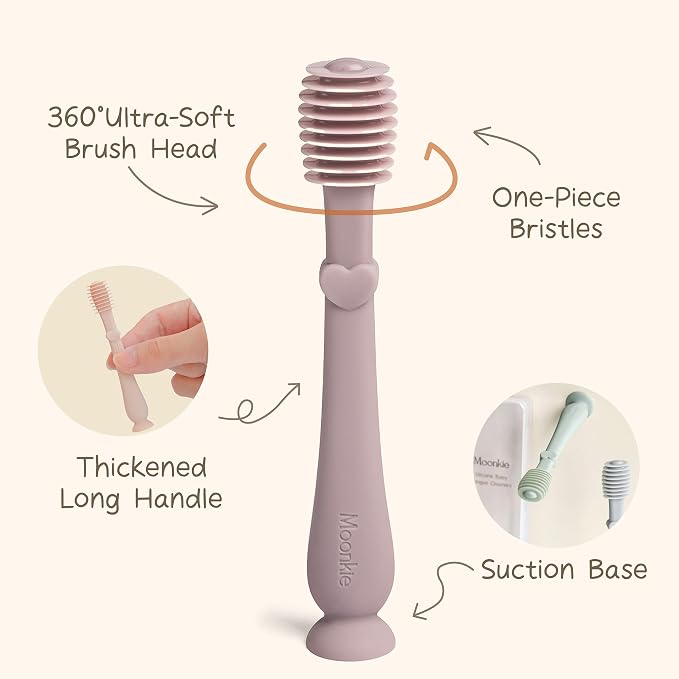 Moonkie Baby Tongue Cleaner, Toddler Toothbrush, Baby Oral Cleaner Newborn Kit - Image 3