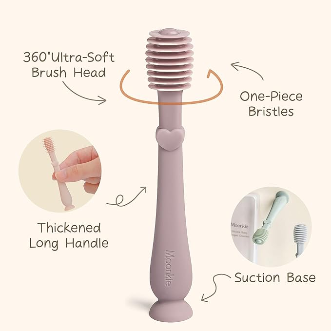 Moonkie Baby Tongue Cleaner, Toddler Toothbrush, Baby Oral Cleaner Newborn Kit - Image 3