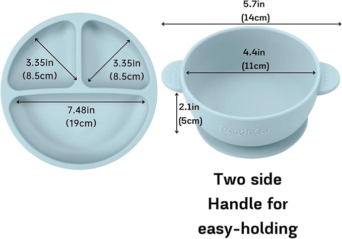 PandaEar Silicone Baby Feeding Set | 9PCS Baby Led Weaning Supplies Self - Image 3