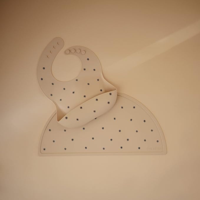 mushie Silicone Baby Bib | Adjustable Fit Waterproof Bibs - Image 2
