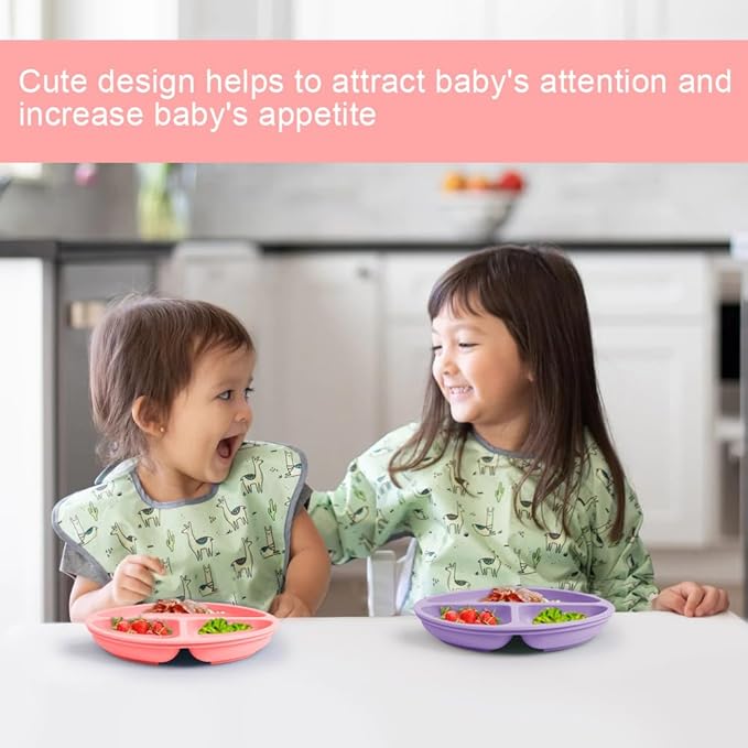 Vicloon Toddler Dishware Plate, Suction Plates - Image 6