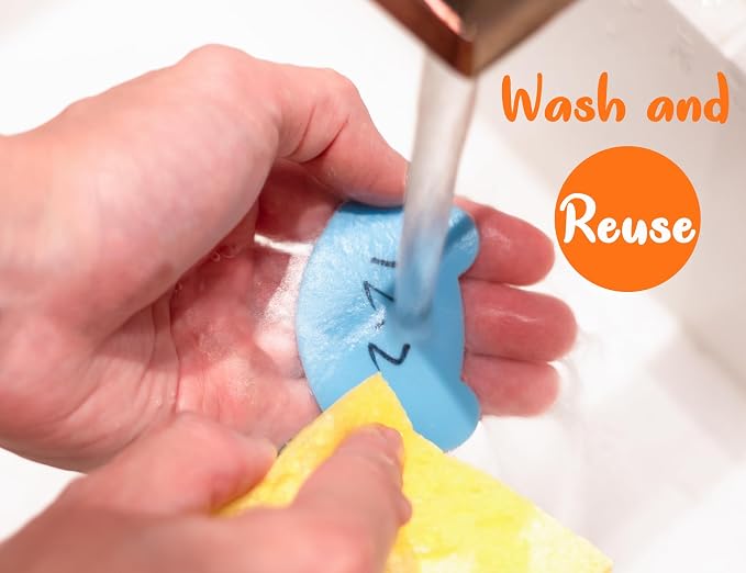 Silicone Baby Bottle Labels for Daycare, Write and Reusable Waterproof Daycare - Image 7