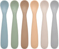 Baby Spoons, 6 Pack First Stage Silicone Feeding Spoons, Soft Tip Feeding Baby by Eascrozn