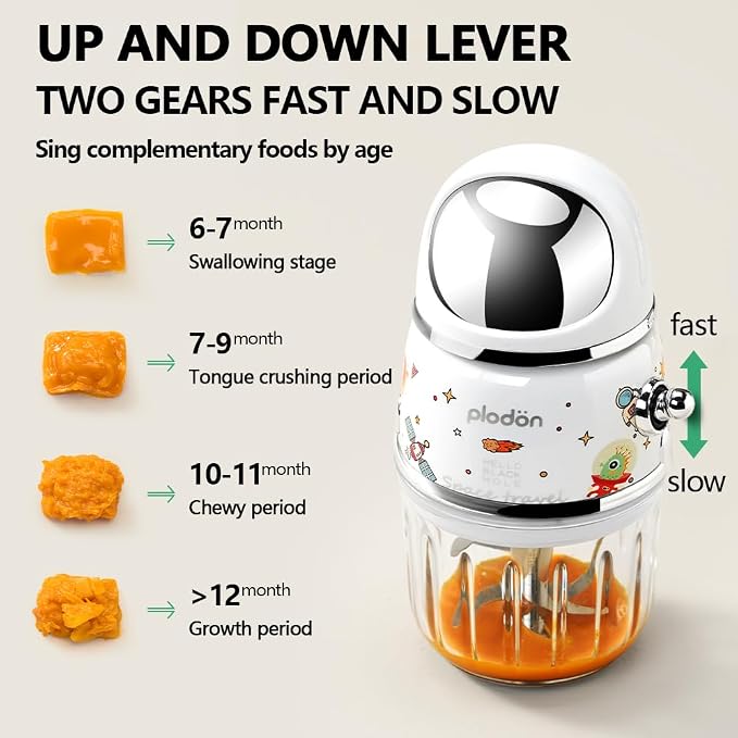 Baby Food Maker Mini Cute and Small Food Processor Puree Blender Grinder - Image 2