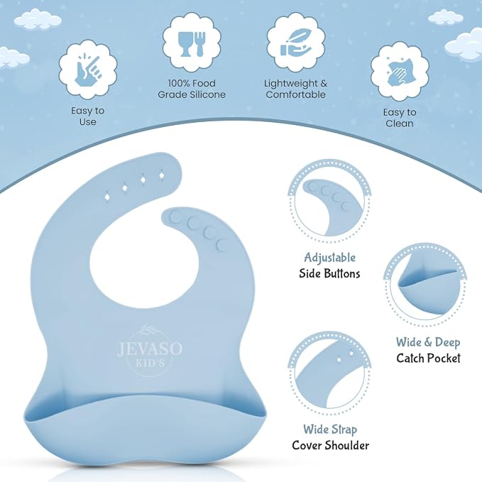 JEVASO Silicone Baby Feeding Set, Baby Led Weaning Supplies, Baby Self Feeding - Image 5