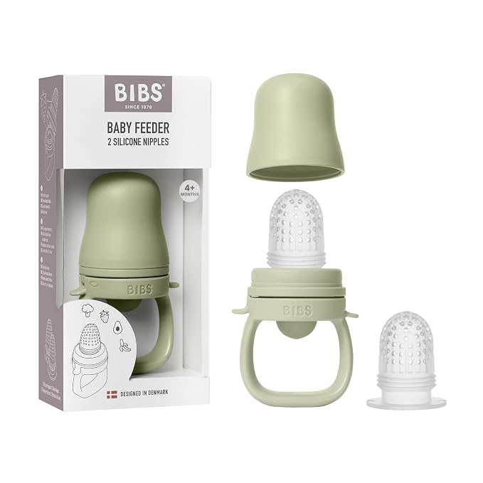 BIBS Baby Feeder with 2 Silicone Nipples, Compatible with Freezer Tray by BIBS