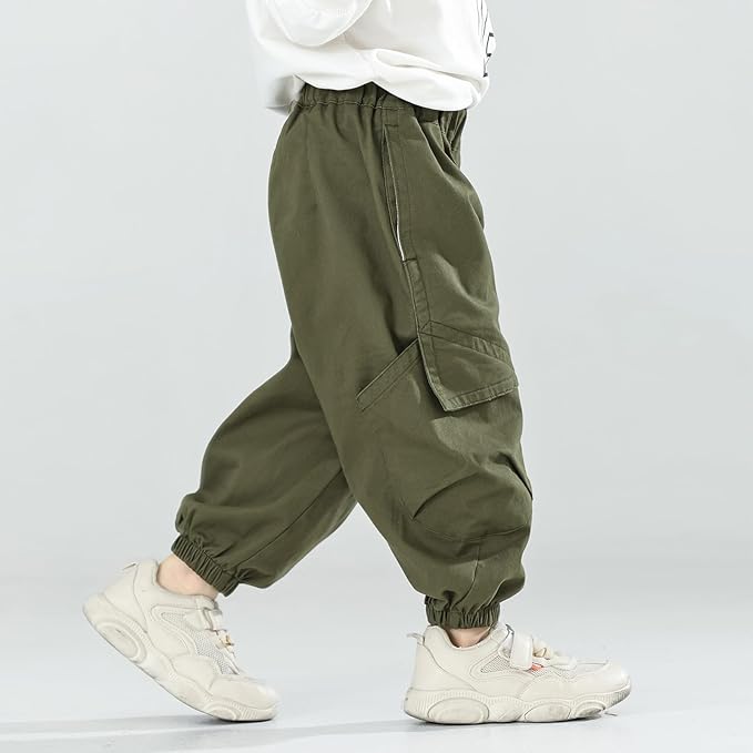 MINI PANDA Toddler Pants Boys& Girls, Relaxed Stretch Twill Toddler Casual Pants - Image 5