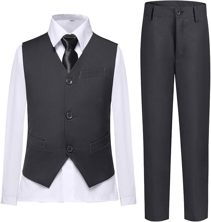 Boys Vest Set Formal Dress Suits Wedding Outfit Dresswear by Lycody