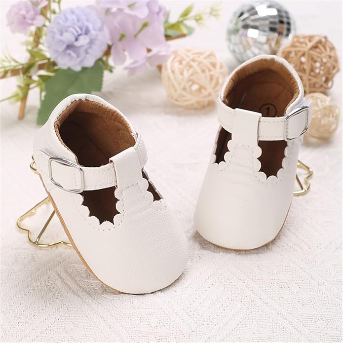 COSANKIM Baby Girls Mary Jane Flats Shoes Anti-Slip Rubber Sole Infant Toddler - Image 4