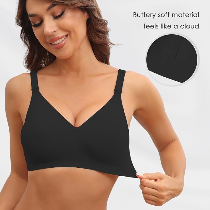 As Fairy Seamless Nursing Bras for Breastfeeding Soft Wireless Sleep Maternity - Image 2