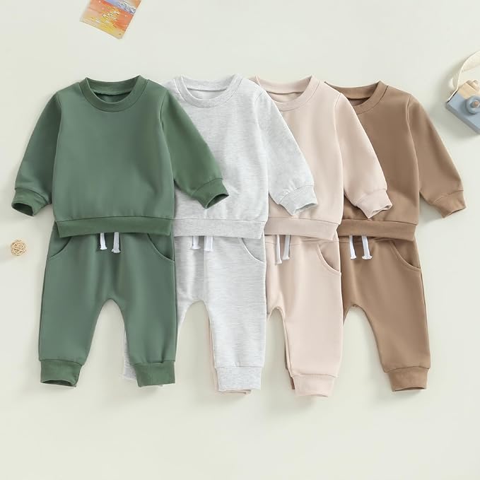 Tiaham Baby Boy Clothes Girl Outfits Fashion Sweatshirt Sweat Pant Kids Toddler - Image 2