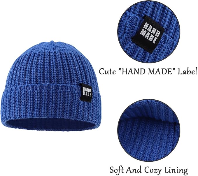 JANGANNSA Simple Knitted Baby Beanie Hip-Hop Boys Winter Hat Toddler Kids Bonnet - Image 3