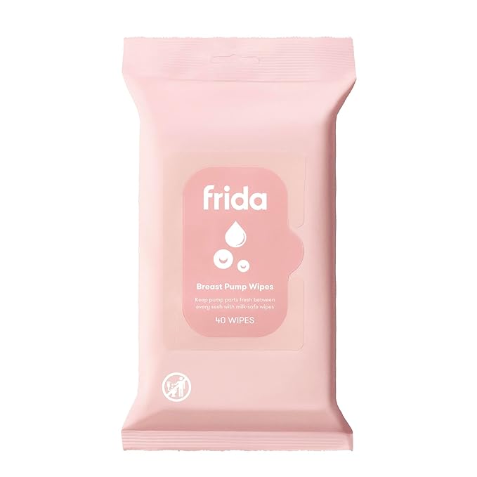 Frida Mom Breast Pump Wipes, Removes Breastmilk Residue, Made by Frida