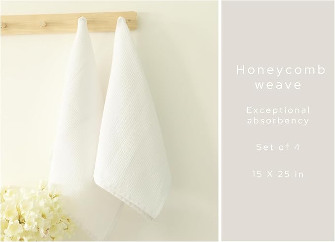 PurpleEssences Waffle Weave Kitchen Towel, 100% Cotton - Image 3