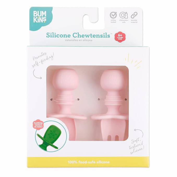 Bumkins Baby Utensils Set, Chewtensils Silicone Spoons - Image 7