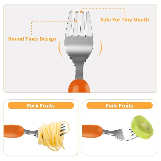 Lehoo Castle 6 Pieces Toddler Utensils, Kids Silverware - Image 5