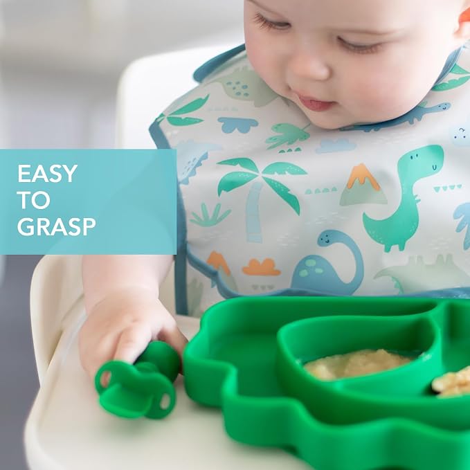 Bumkins Baby Utensils Set, Chewtensils Silicone Spoons - Image 3