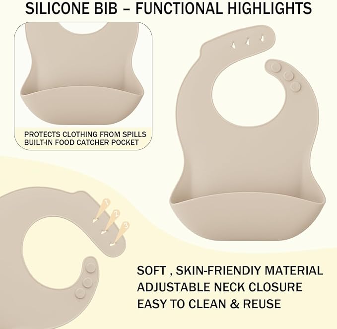 12 Piece BPA-Free Silicone Baby Feeding Set, Non-Slip Suction Plates, Soft Baby - Image 3