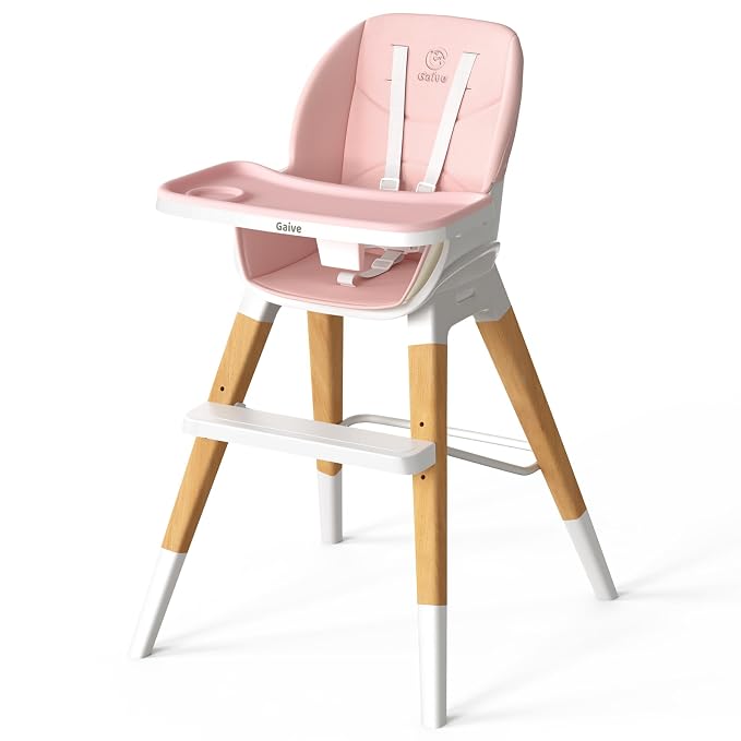 8 in 1 Highchair, Convertible Wooden Baby High Chair by Gaive