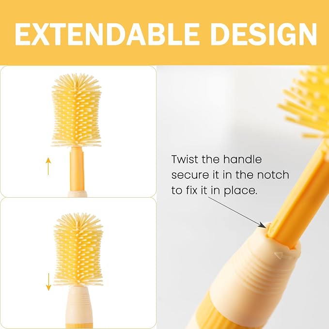 Travel Bottle Brush, 6-in-1 Portable Travel Bottle Cleaner Kit - Image 2