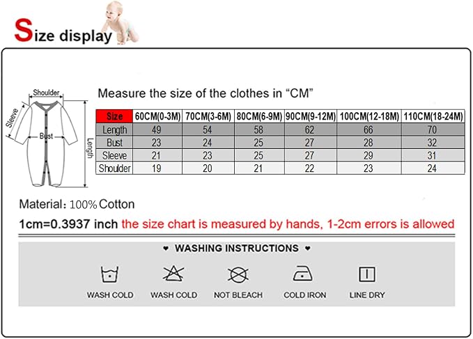 Newborn Baby 2-way Zipper Romper Cotton One-piece Jumsuit 3-pack, 0-24 Months - Image 7