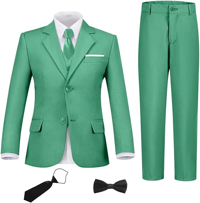 Boys Suit Set Slim Fit Kids Formal Suits Toddler Tuxedo Wedding Prom Classic by FxzpiodiMENSSUITS