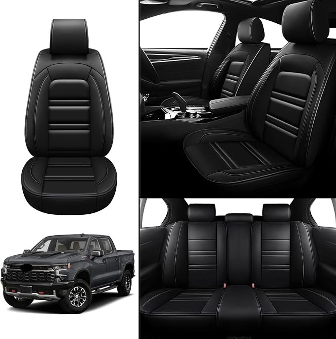 Seat Covers for Chevy Silverado 1500 2007-2025 | 5-Seats Leather Seat Covers - Image 2