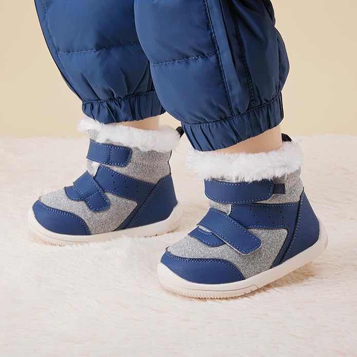 BMCiTYBM Toddler Baby Winter Snow Boots Boy Girl Faux Fur Warm Non Slip First - Image 2