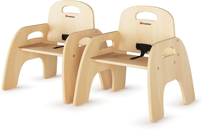 Foundations Simple Sitter Low Wood Feeding Chairs Multipack, Wide No-Tip Base - Image 6