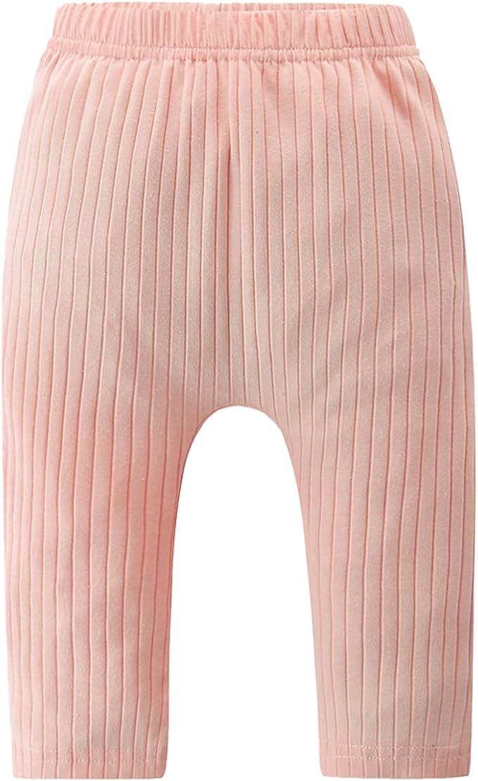 Baby and Toddler Girl's 5 Pack Cotton Ribbed Pull On Pants Leggings 0-4 Years - Image 3