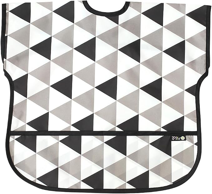 Short Sleeve Waterproof Bib for Toddlers – Feeding Apron for Mealtime, by Plie