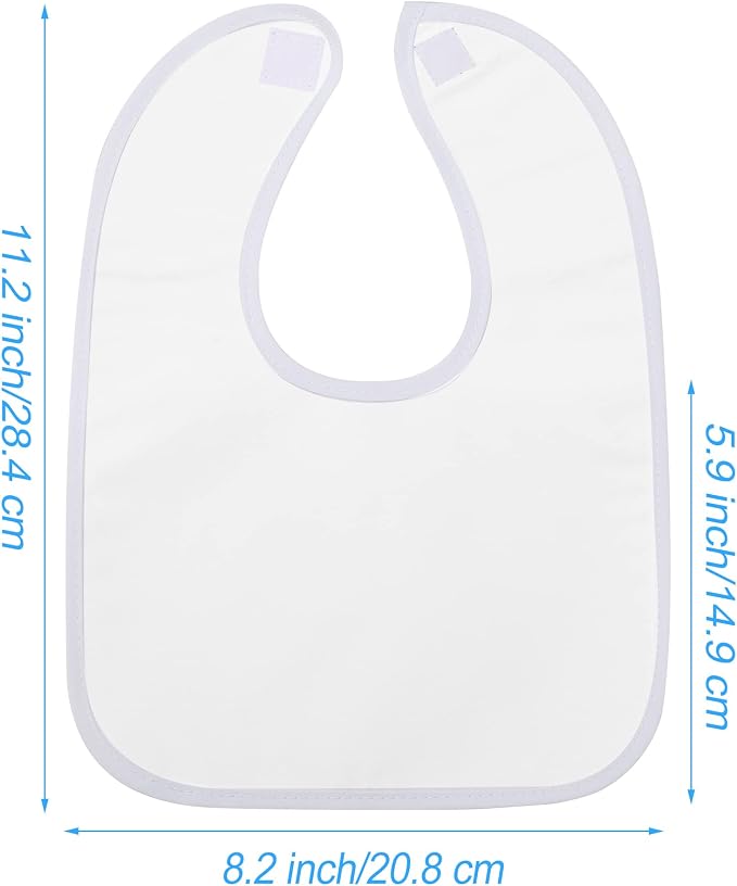 Foaincore 30 Pcs White Bibs for Baby 2 Ply Waterproof Absorbent White Bibs Bulk - Image 2