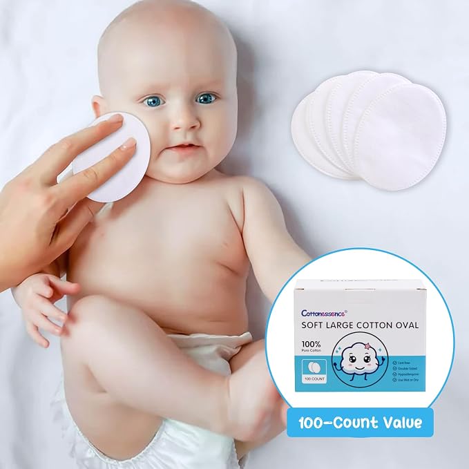 Oval Cotton Pads- 100% Pure Cotton, Gentle Enough - Image 4