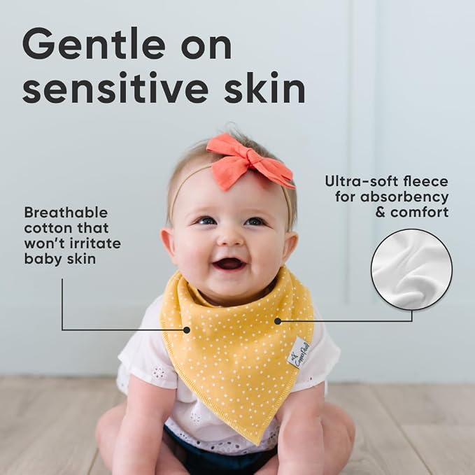 Copper Pearl 4 Pack Soft Cotton Baby Bibs - Image 5