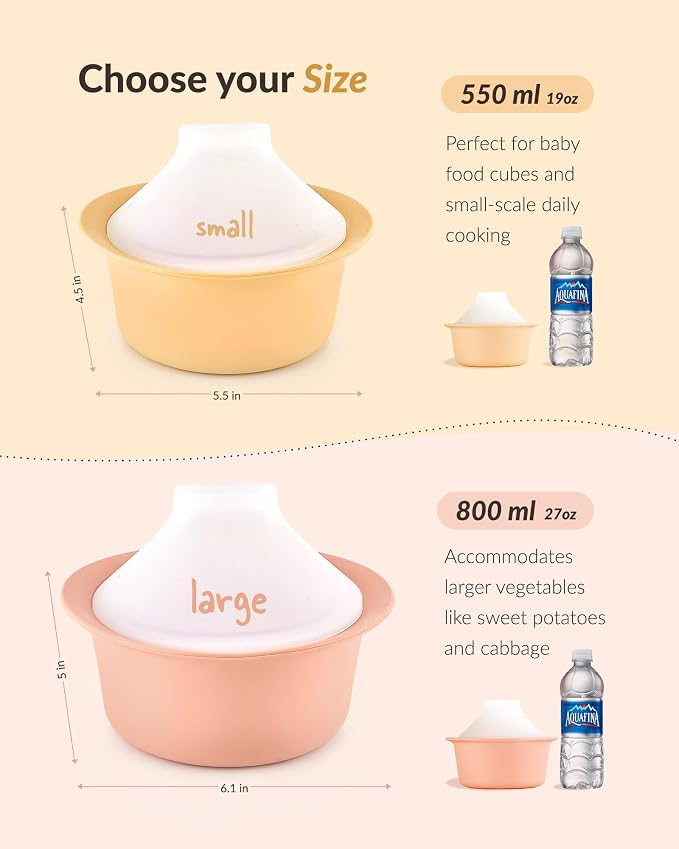 Moyuum Silicone Microwave Steamer | Made in Korea, Baby Food Maker Bowl - Image 6