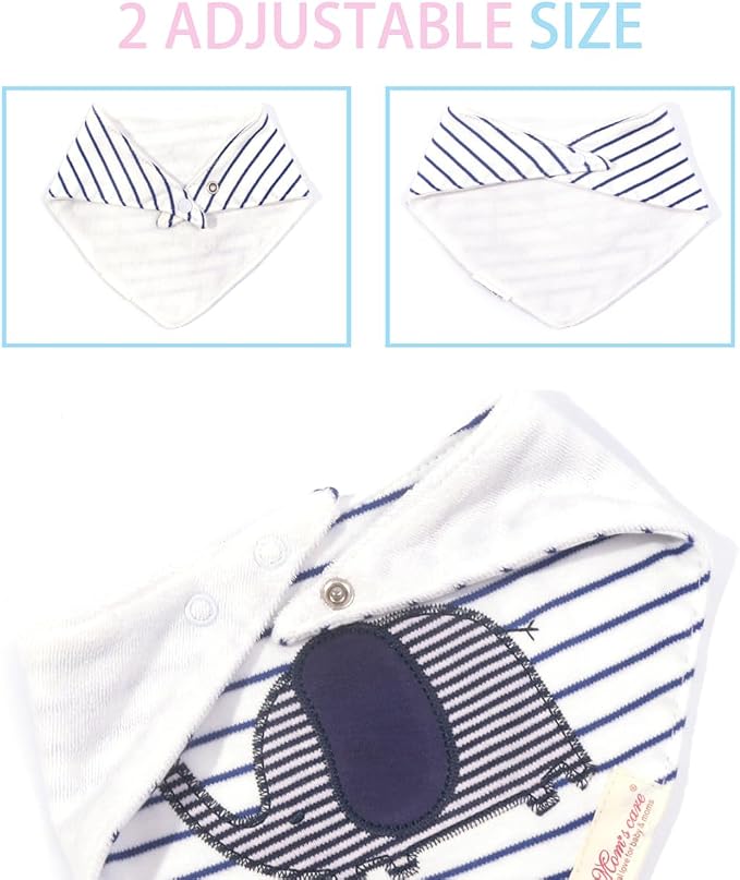 JN&LULU 3 Pack Newborn Baby Bibs Bandana Drool Bibs - Image 2
