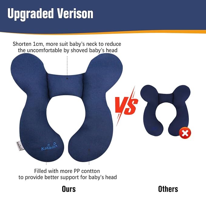 KAKIBLIN Baby Travel Pillow, Infant Head and Neck Support Pillow - Image 5