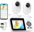 Smart Baby Monitor with 2 Cameras and Audio, Long Range, Night Vision, by Simyke