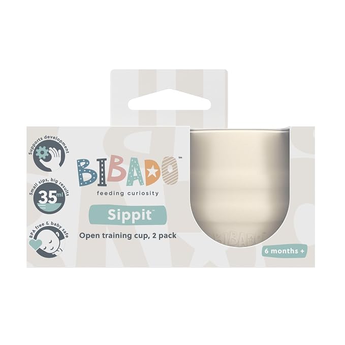 BIBaDO - Sippit Silicone Baby Cup, Fawn - Open Training Silicone Cups - Soft - Image 7