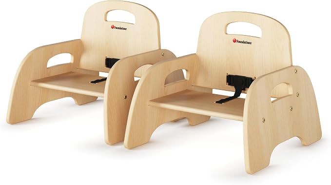 Foundations Simple Sitter Low Wood Feeding Chairs Multipack, Wide No-Tip Base - Image 6