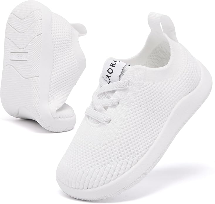 MORENDL Toddler Wide Toe Box Barefoot Shoes Baby First Walking Shoes Boys Girls by MORENDL