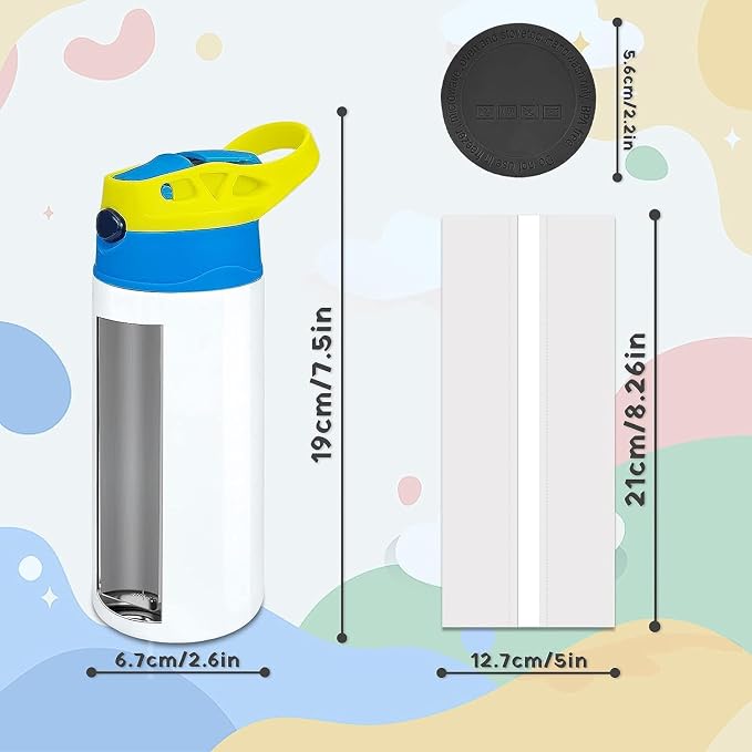 Sublimation Sippy Cup, 12oz Stainless Steel Toddler Water Bottle, Double Wall - Image 6