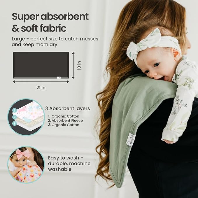 Copper Pearl Premium Baby Burp Cloths - Image 2