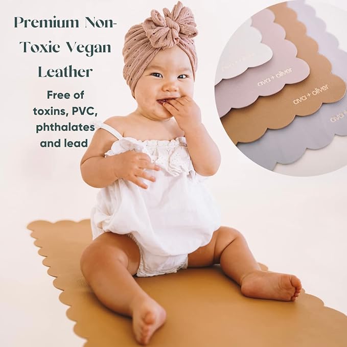 Ava + Oliver Vegan Leather Baby Changing Mat - Image 2
