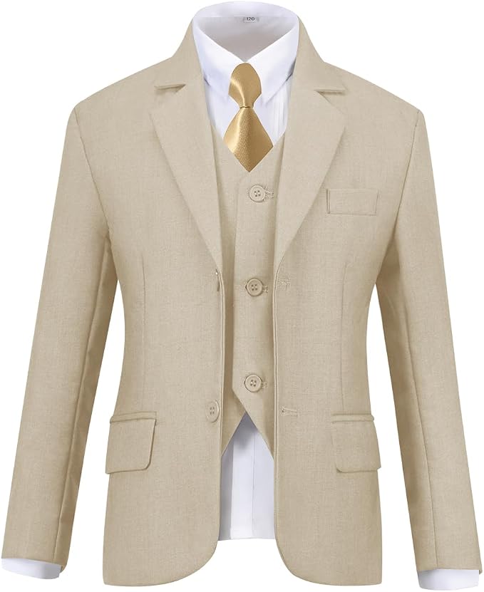 Visaccy Boys Suits Slim Fit Dress Clothes Ring Bearer Outfit - Image 3
