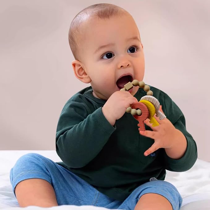 Baby Keys Teether Toys, Silicone Teething Toys - Image 7