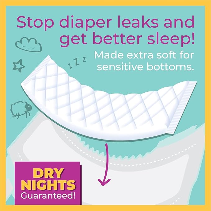 Sposie Overnight Diaper Booster Pads, Stops Leaks and Bedwetting, Original - Image 4