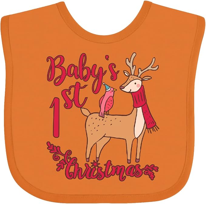 inktastic Baby's First Christmas Baby Bib by Inktastic